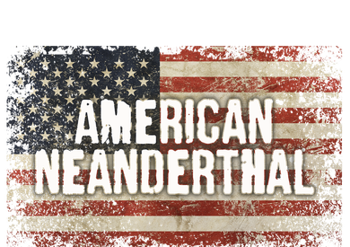 Distressed American Neanderthal Button